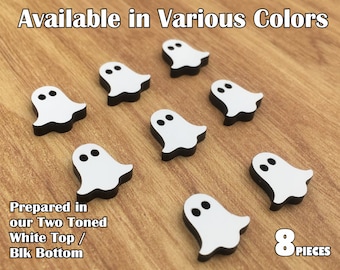 Ghosts acrylic laser cut cabochon ( You Pick Color) 8 pcs / Lot Please see description for Important Information on this Listing