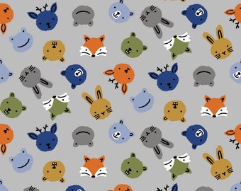 Sweat soft sweat gray animals fox rabbit forest animals