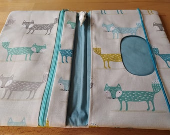 Windeltasche Wickeltasche Diaper Bag Fuchs Füchse Mint personalisierbar mit Namen