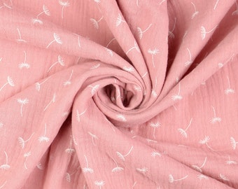 Muslin double gauze dandelion pink