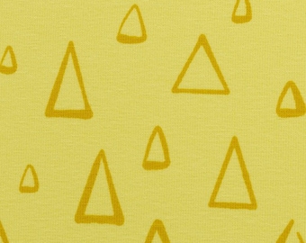 Jersey cotton jersey triangles yellow ochre