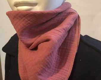 Muslin scarf linked used look many colors