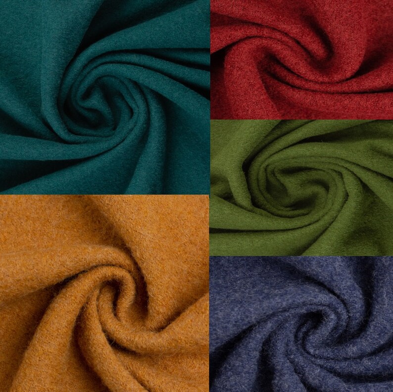 Schurwolle 100% Wolle Naomi Swafing verschiedene Farben senf, ocker, gelb , petrol, rot ,navy, heugrün Bild 1