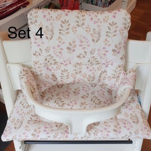 High chair cushion seat cushion compatible with Tripp Trapp ©von Stokke© -Flowers