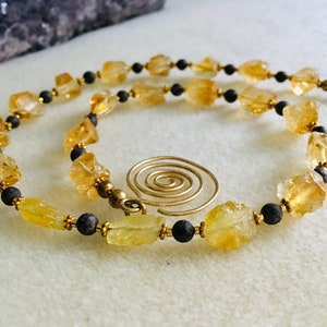 Citrine raw stone necklace as a gift at a special price on sale image 4