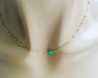 Ball chain with emerald pearl at a special price on sale