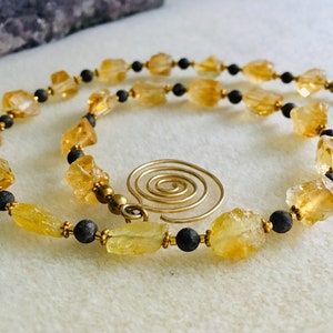 Citrine raw stone necklace as a gift at a special price on sale image 5