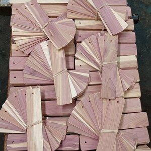 1 Dutzend 5-1/2 "x 1-1/8" Premium Lesezeichen aus Zedernholz, 0,65-0,8 cm dick