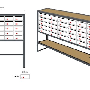 Post Box, Wooden Pigeon Hole Storage, Pigeon Hole Shelves, Postal ...