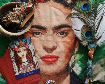 Frida Kahlo textile art/altar cloth