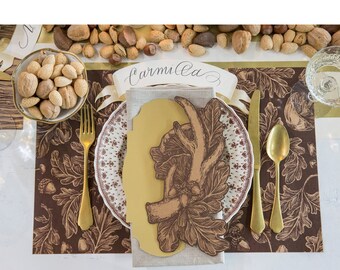 Oak and Antler Table Accent | Table Decor