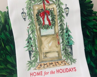 Home for the Holidays Tea Towel