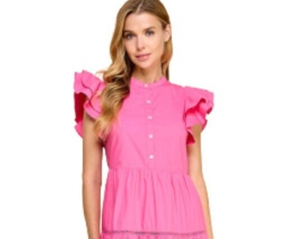 Madison Tiered Midi Dress Pink