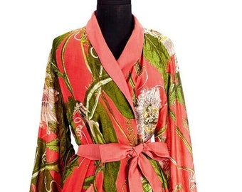 Coral Passion Long Kimono