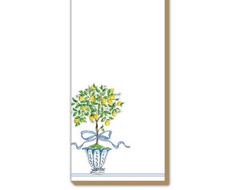 Everyday | Lemon Topiary in Chinoiserie Pot | Skinny Lux Notepad