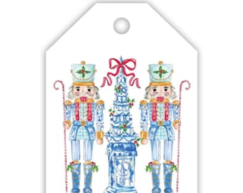 Classic Blue Nutcracker Gift Tag Set | Set of 10