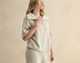 Salt & Pepper Knit Sweater Pant Set