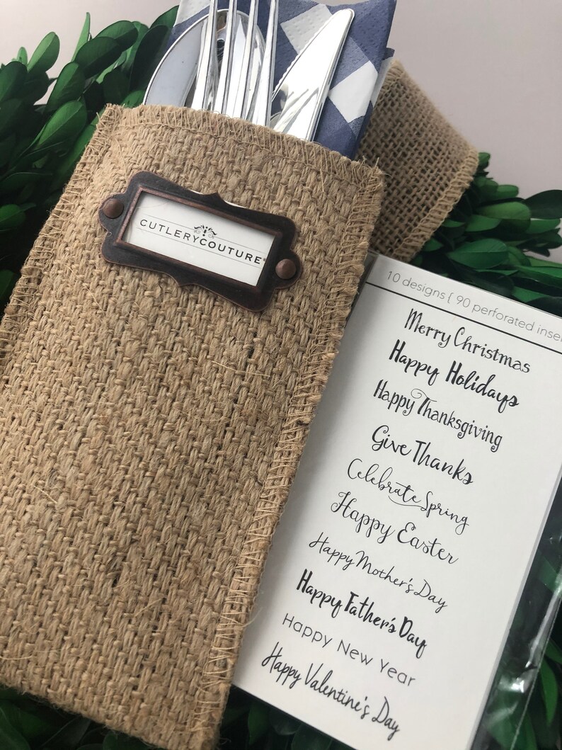 Message Maker Silverware Pouch Flatware Pouch Silverware Etsy