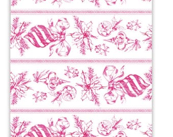 Pink Ornament and Bow Table Runner