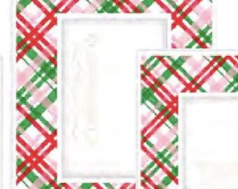 Photo Frame 4x6 Red, Pink, and Green Plaid