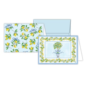 Everyday | Handpainted Lemon Topiary in Chinoiserie | Stationery Notes