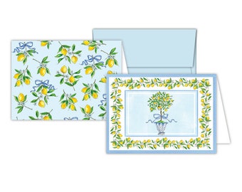 Everyday | Handpainted Lemon Topiary in Chinoiserie | Stationery Notes