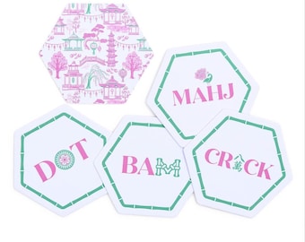 Let's Mahj Coasters | Set of 24