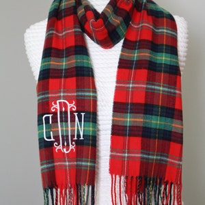 Monogrammed Cashmere Scarf - Etsy