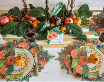 Die-Cut Winter Citrus Placemat | Table Decor