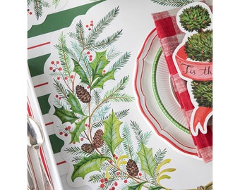 Die-Cut Christmas Sprigs Placemat | Table Decor