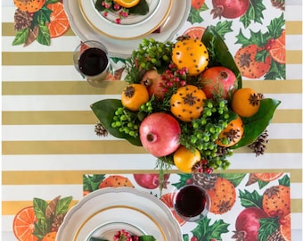 Winter Citrus Placemat | Table Decor