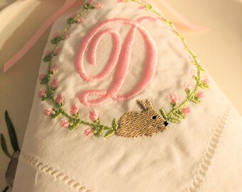 Easter Napkin | Bunny Napkins | Personalized Napkins | Monogram Easter Table Decor |  Easter Bunny Napkin | Monogram Easter Napkin