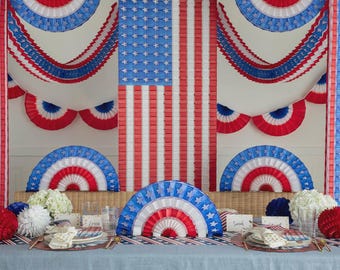 Patriotic Star Garland | Table Decor