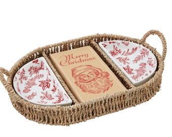 Toile Serving Basket Set