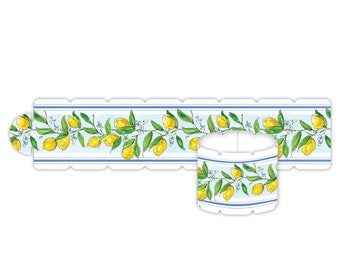 Lemons On Branch Napkin Ring Set