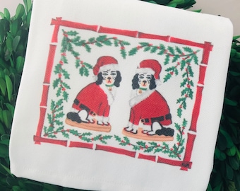 Monogram Holiday Staffordshire Tea Towel