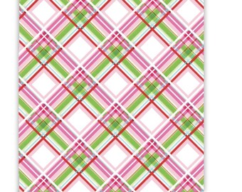 Pink and Red Plaid Table Runner