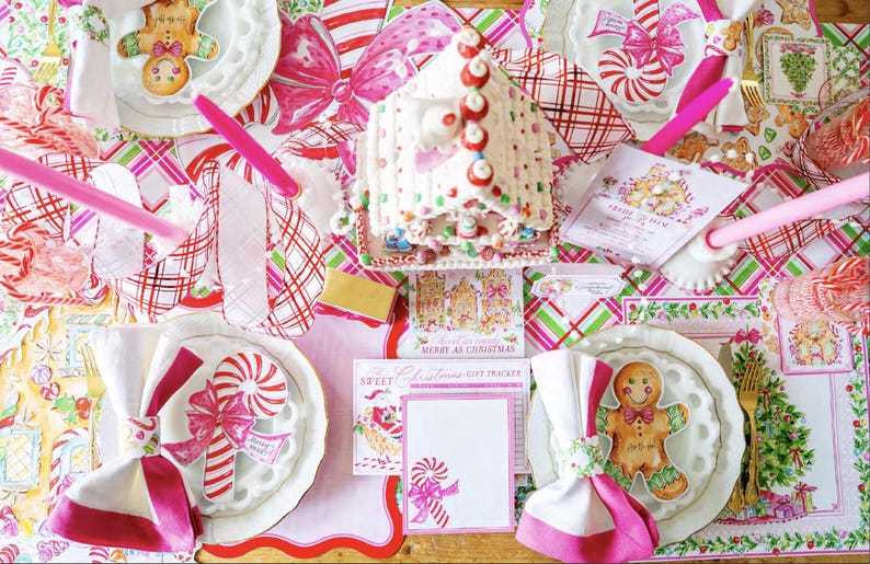 Candy Cane With Pink Bow Table Accent | Table Decor - Etsy
