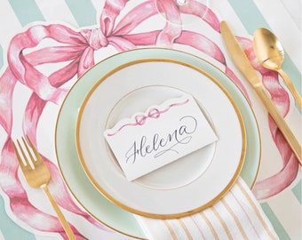 Die-Cut Pink Bow Placemat | Table Decor