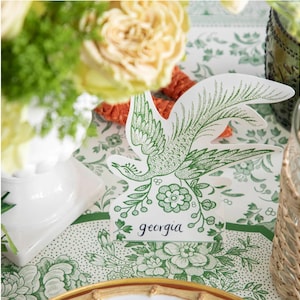 Groene Aziatische plaatskaart | Tafeldecoratie