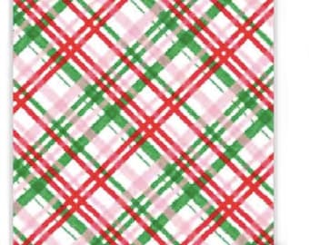 Red and Pink Preppy Tartan | Wrapping Paper