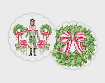 Nutcracker Scalloped Gift Tag | Set of 10