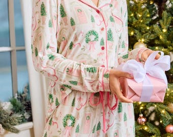 Home for a Pink Christmas PJ Set