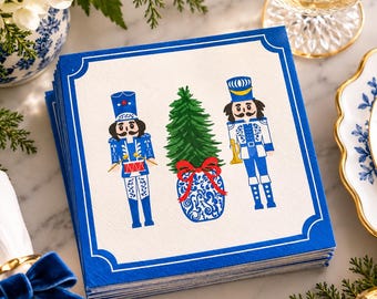 Blue Nutcracker Cocktail Napkins (20 ct)