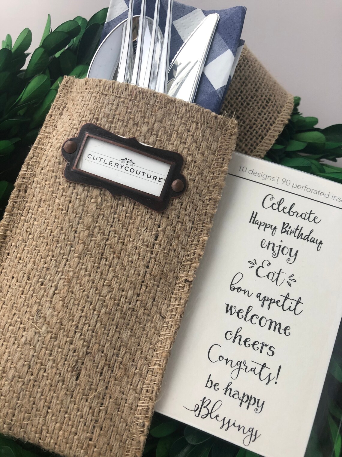 Message Maker Silverware Pouch Flatware Pouch Silverware Etsy