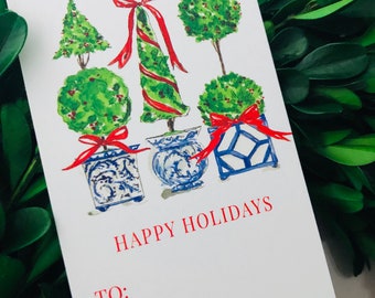 Holiday | Merry Christmas and Holiday Gift Tag Set | Set of 10