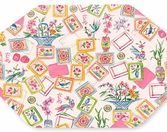 Mahjong Garden Paper Placemats | Table Decor