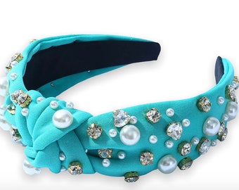 Teal Embellished Headband