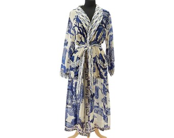 Giant Willow Blue Long Kimono
