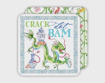 Crack Dot Bam Coasters | Set of 20